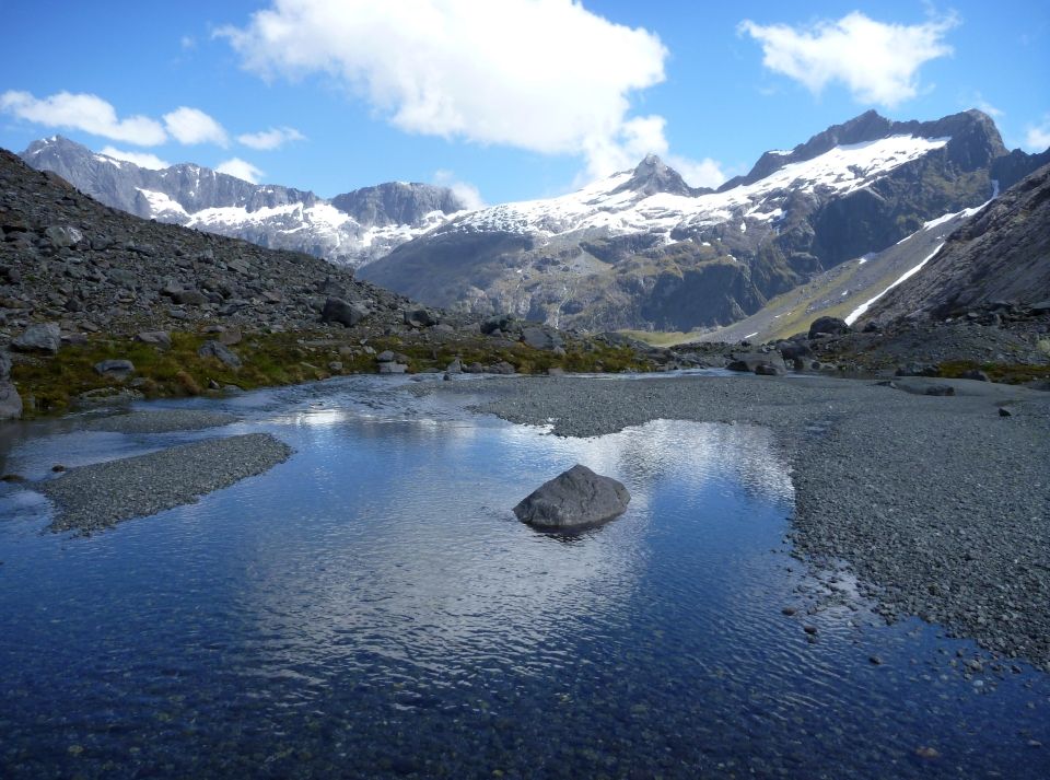 Rivers fed by rain and snow melt flow from the mountains to the sea. Image: LEARNZ.