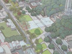 This is an artist's impression of what the park will look like when it is completed.