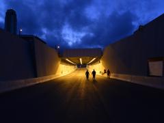 The tunnel ready for white line marking. Image: NZTA.