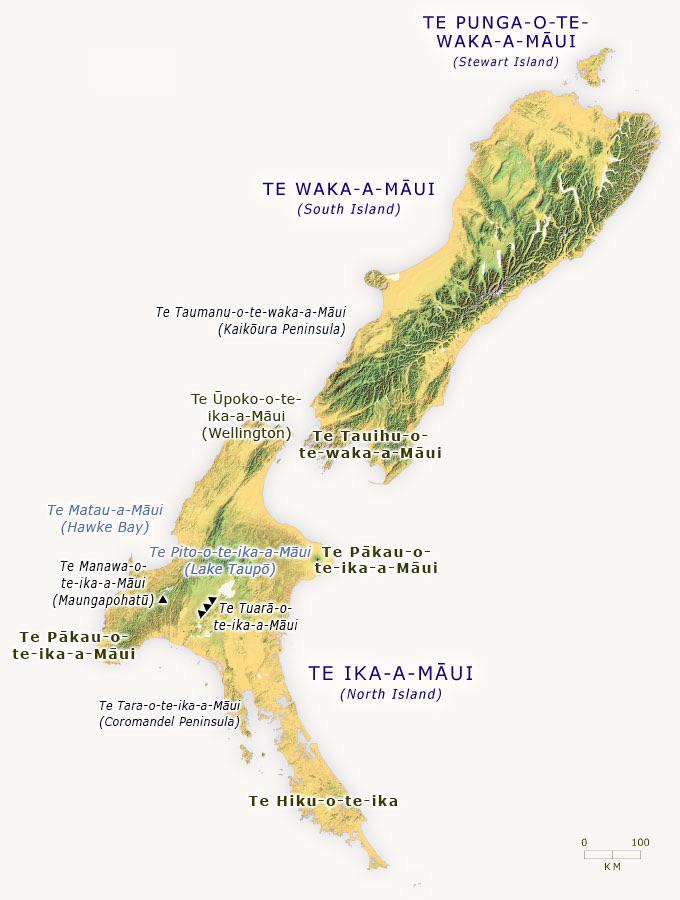Traditional Māori perspective of New Zealand with south being up and north down. Image: Reddit - Kupu Whakawhiti.
