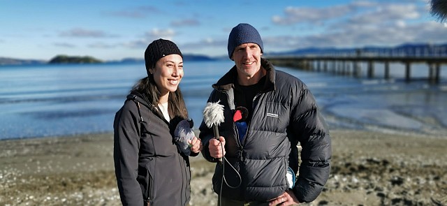 LEARNZ teacher Andrew meets an expert on the Map my Wahi online field trip.