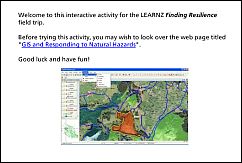 Activity 4 - GIS and Responding to Natural Hazards Activity 4 - GIS and Responding to Natural Hazards