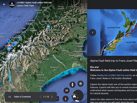 Alpine Fault Google Earth.