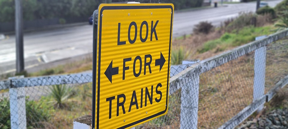 Look for trains.