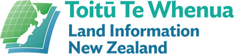 Toitu te Whenua LINZ logo.