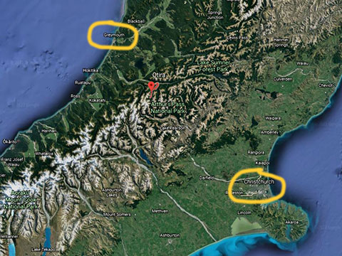 TranzAlpine Google Earth.