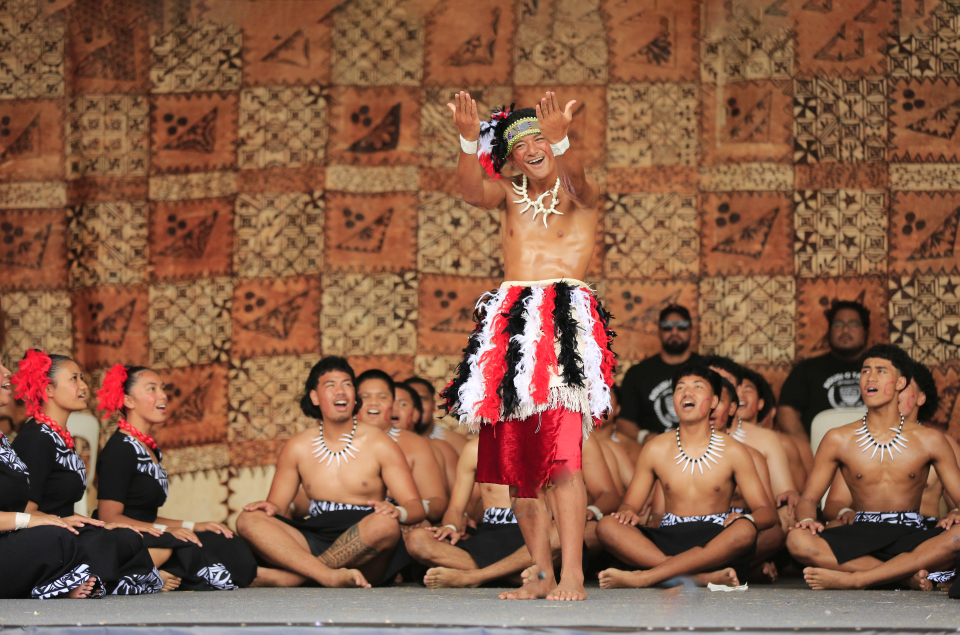 Image: Samoan performance by Tamaki College led by the fuataimi.