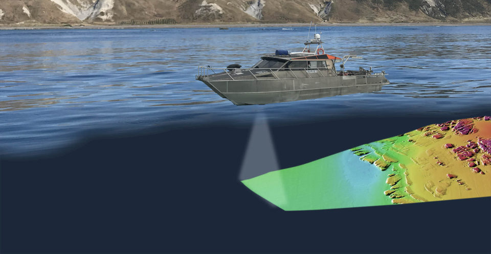 Hydrographers are like underwater detectives. They map out all the underwater secrets like depth, mountains, and even shipwrecks. Image: Toitū Te Whenua Land Information New Zealand.