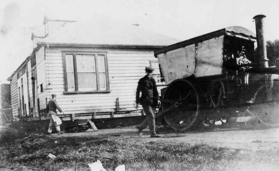 Māngunu Mission house was moved in pieces to Auckland. Eventually it was returned to Māngungu and restored. Image: Supplied, Pouhere Taonga Heritage New Zealand.