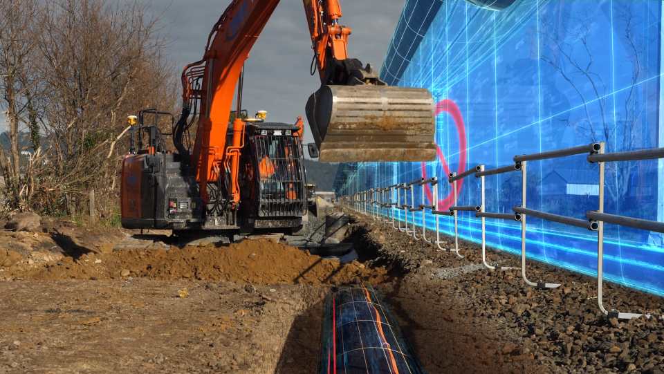 Digital shields can be applied to underground pipes and cables, as well as above ground items. Image: KiwiRail.