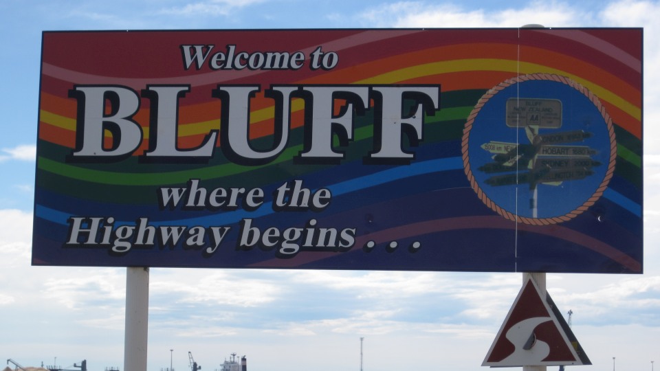 Bluff is a descriptive name of a physical feature. Image: LEARNZ.