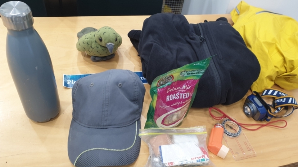 Supplies include food, water, clothing, and equipment. Image: Shelley Hersey, LEARNZ.