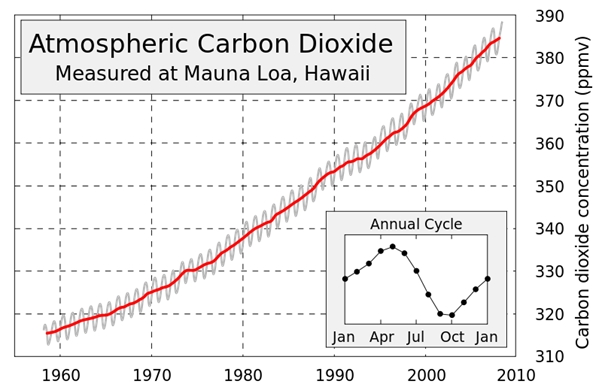 Atmospheric carbon dioxide concentrations
