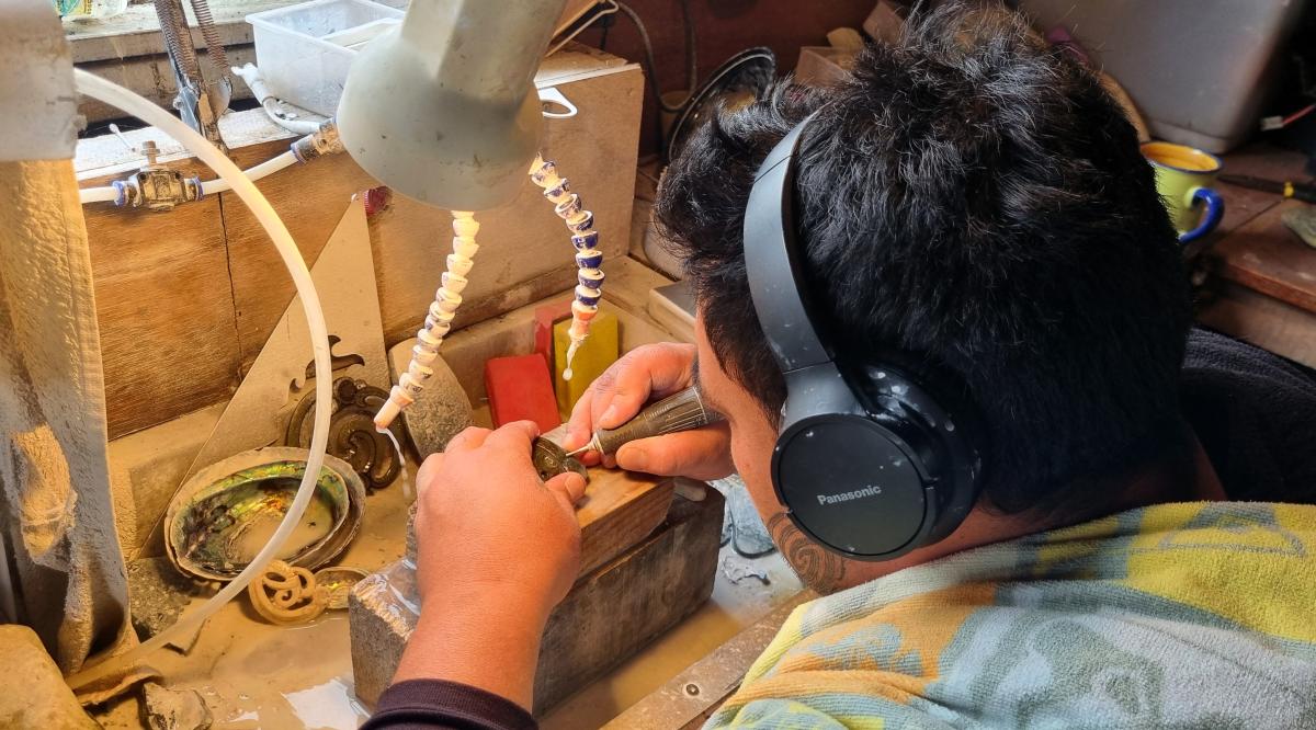 Pounamu carving