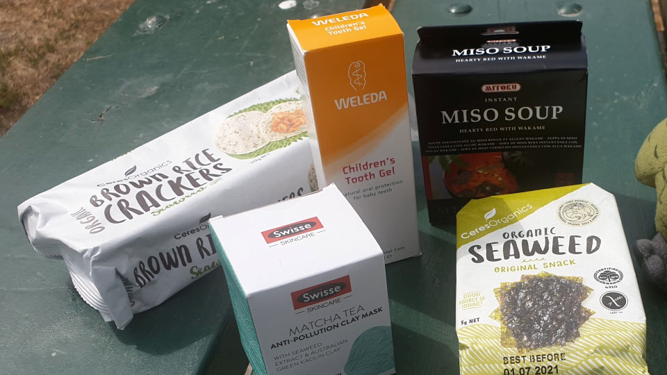 Seaweed in products