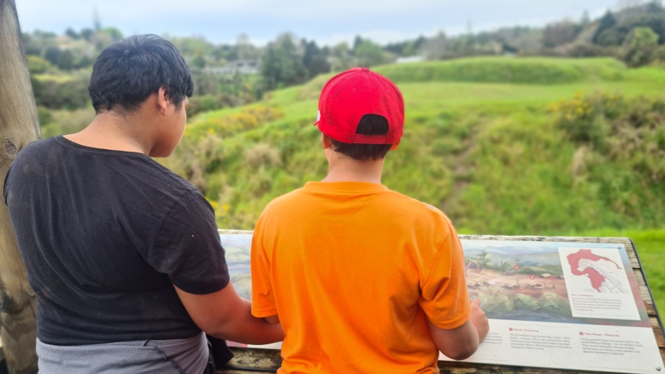Heritage helps us understand and explain why we are the way we are. Pictured: Visitors at Kororipo Pā, Kerikeri. Image: LEARNZ.