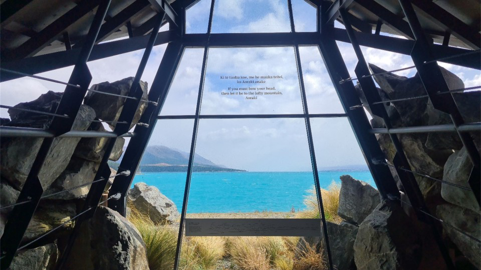 People want to visit Aotearoa New Zealand’s special heritage sites and attractions. Pictured: Viewing window at Punatahu visitor centre, Lake Pūkaki. Image: LEARNZ.