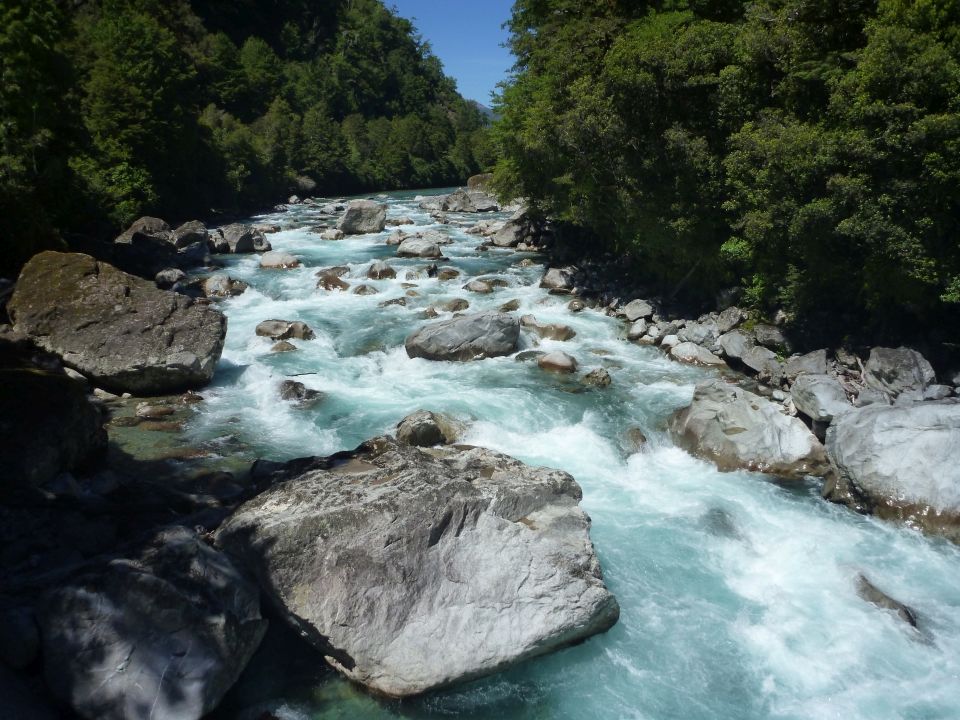 A river is a natural flowing channel of water. Image: LEARNZ.