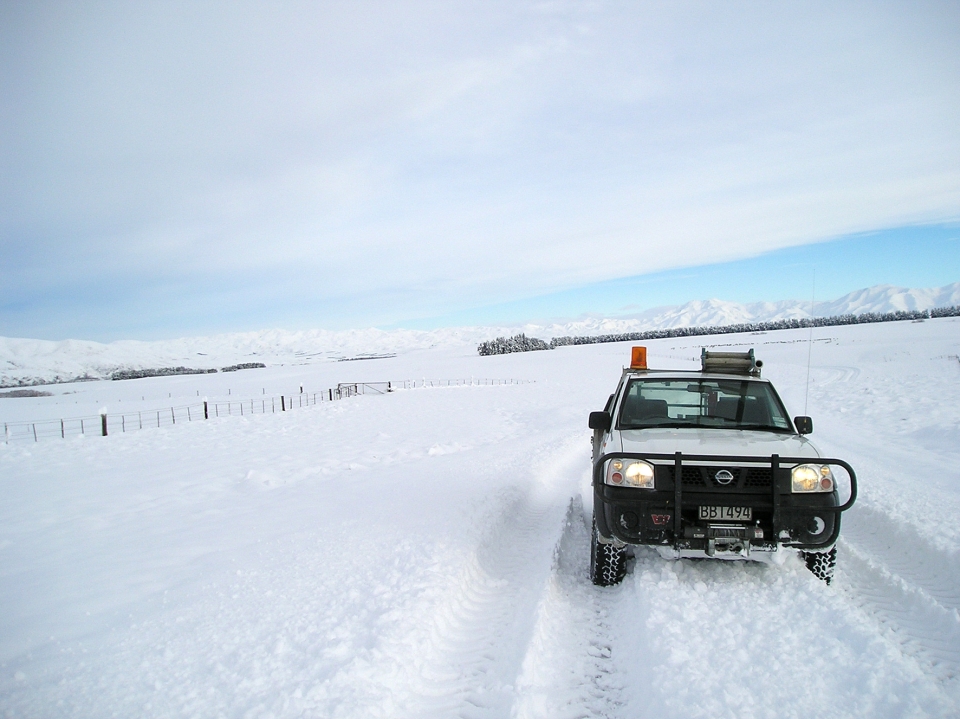 Heavy snowfalls can threaten stock and disrupt travel. Image: NEMA.