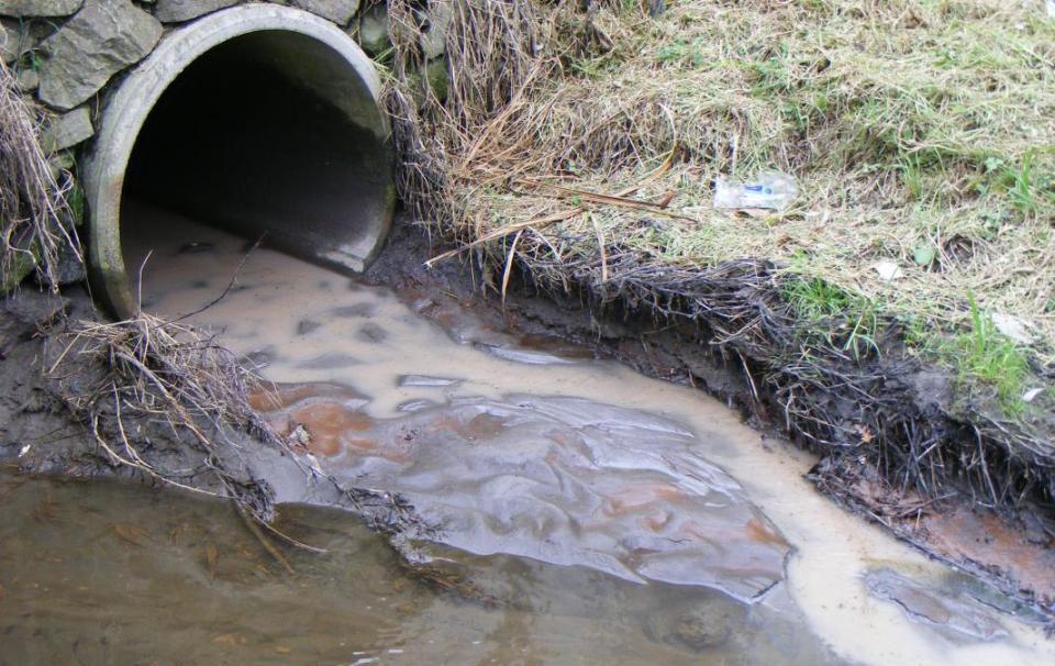 Polluted stormwater enters an open drain. Image: Pete Pattinson, NIWA.