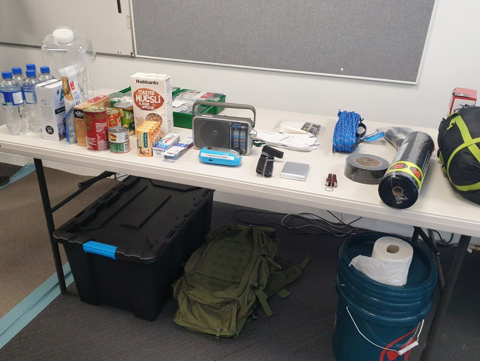 Organise supplies at home so you are ready for emergencies. Image: LEARNZ.