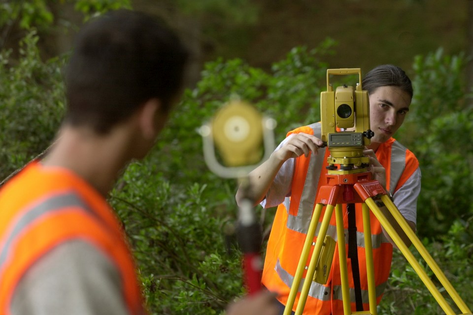People who measure where things are placed so we can make maps are called surveyors. Image: LINZ.