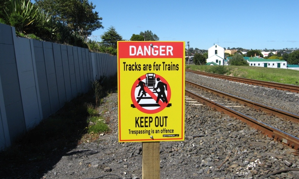 Railway tracks and rail yards are private property. Image: supplied.